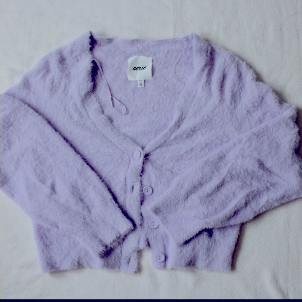 Aerie button up fuzzy cardigan
